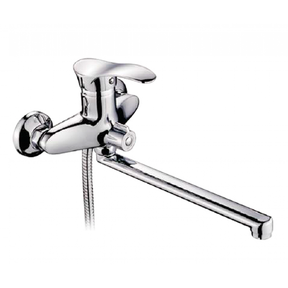 Смеситель для ванны поворотный дивертор латунь Ф40мм Frap F22001