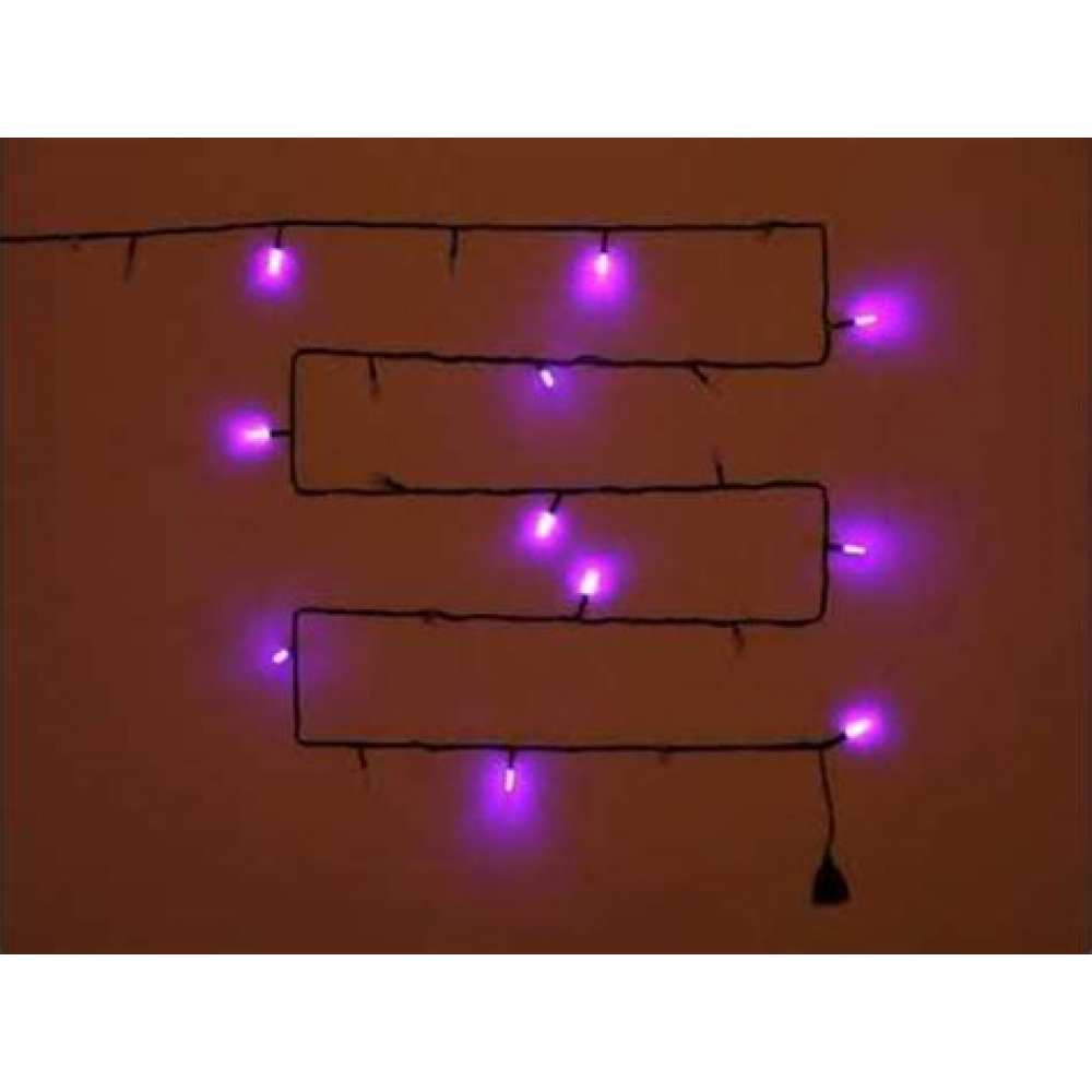 Гирлянда для дома Кристаллы 9,5м 100LED IP-40 8 реж. Тёплый белый 129-040 