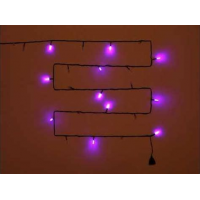 Гирлянда для дома Кристаллы 9,5м 100LED IP-40 8 реж. Тёплый белый 129-040 