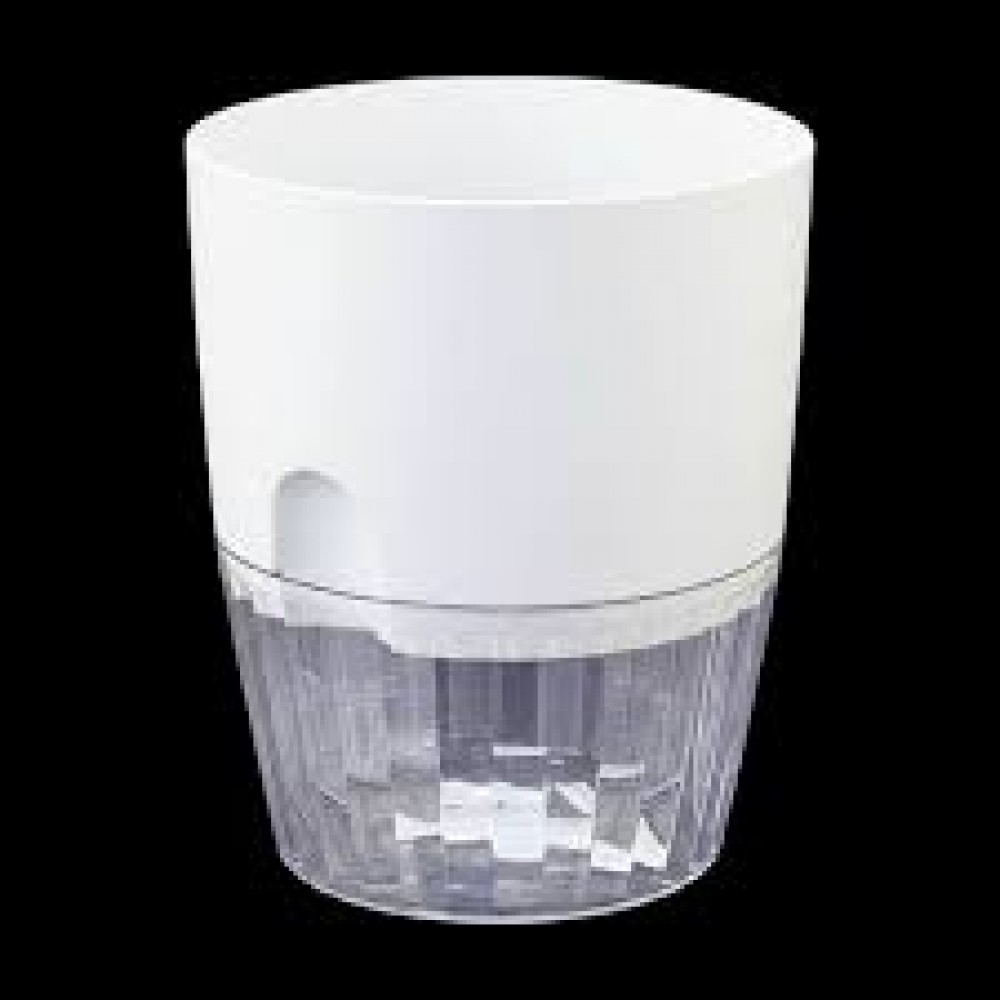 Кашпо Аквадуэт 1,5л белый с поддоном 5PL0772 Кашпо Аквадуэт 1,5л белый с поддоном 5PL0772