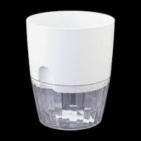 Кашпо Аквадуэт 1,5л белый с поддоном 5PL0772