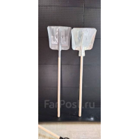 Лопата снегоуборочная оц.планка 540х375мм Морозко с поликарб пл (d=32)