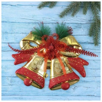 Украшение новогоднее Колокольчик с оленем 23см 422-161