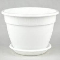 Кашпо Антик 1,6л белый с поддоном 5PL0001