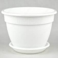 Кашпо Антик 1,6л белый с поддоном 5PL0001