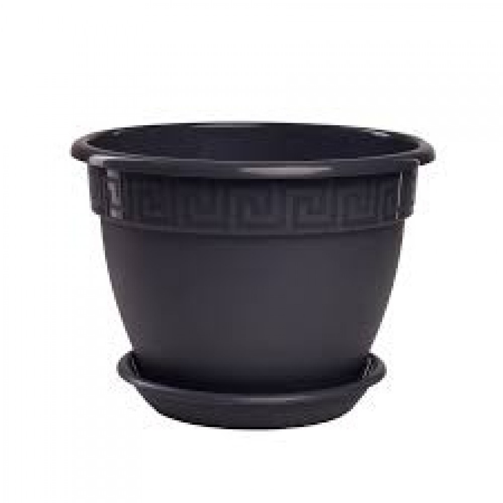 Кашпо Антик 1,6л антрацит с поддоном 5PL0003 Кашпо Антик 1,6л антрацит с поддоном 5PL0003