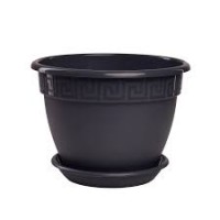 Кашпо Антик 1,6л антрацит с поддоном 5PL0003