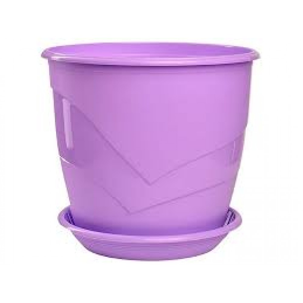 Кашпо Венеция 0,75л лаванда с поддоном 5PL0376