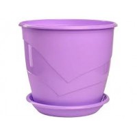 Кашпо Венеция 0,75л лаванда с поддоном 5PL0376