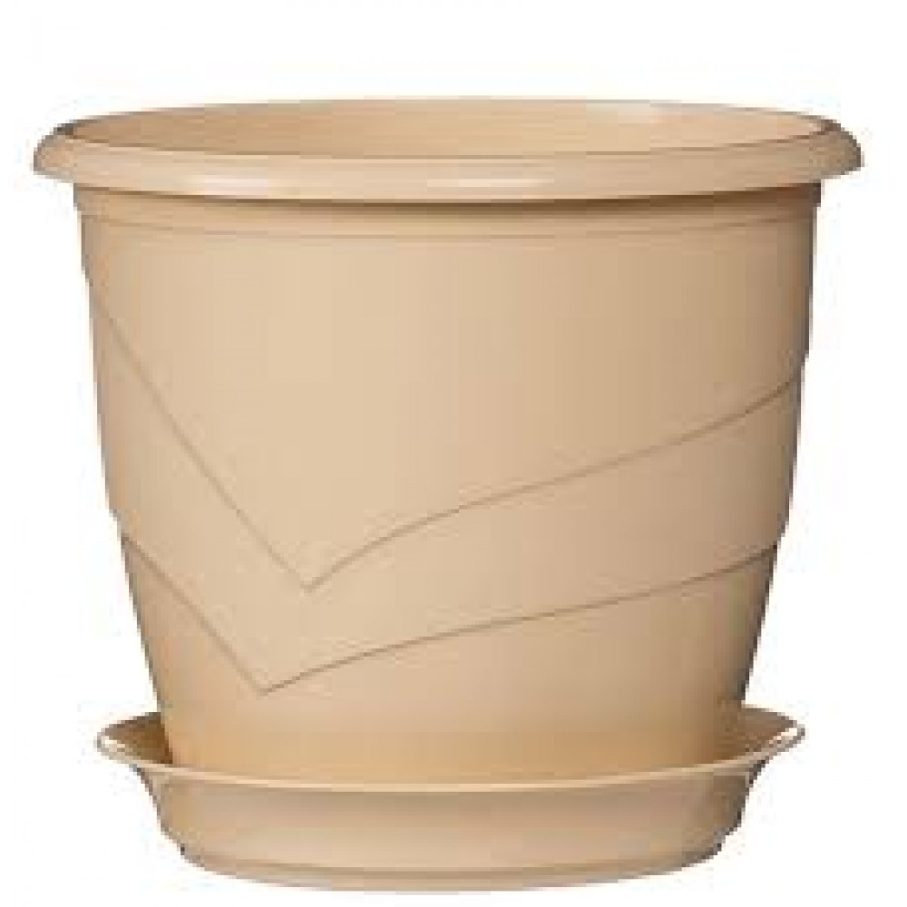 Кашпо Венеция 0,75л фраппе с поддоном 5PL0378 Кашпо Венеция 0,75л фраппе с поддоном 5PL0378