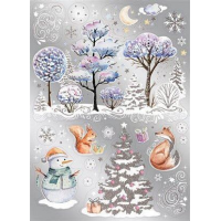 Наклейка на стекло Сияние праздника 20*20 см 185-0293