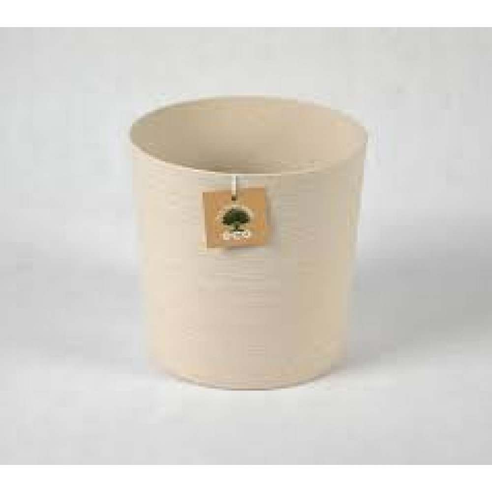 Кашпо Цилиндр Эко 5,2л слоновая кость со вставкой 5PL0535