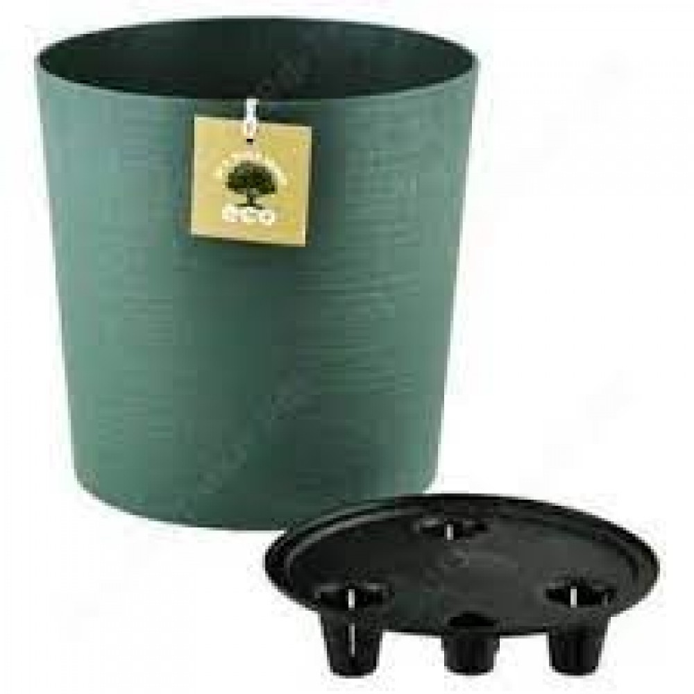 Кашпо Цилиндр Эко 5,2л малахит со вставкой 5PL0536
