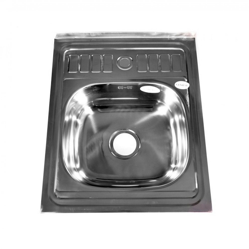 Мойка 60*50 врезная глубина 200мм+сифон с переливом +корзина 60503 Мойка 60*50 врезная глубина 200мм+сифон с переливом +корзина 60503