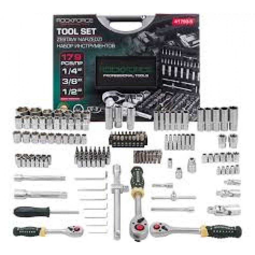 Набор инструментов - 179 предмета 1/4", 3/8",1/2" RF-41793-5 64508 Набор инструментов - 179 предмета 1/4", 3/8",1/2" RF-41793-5 64508