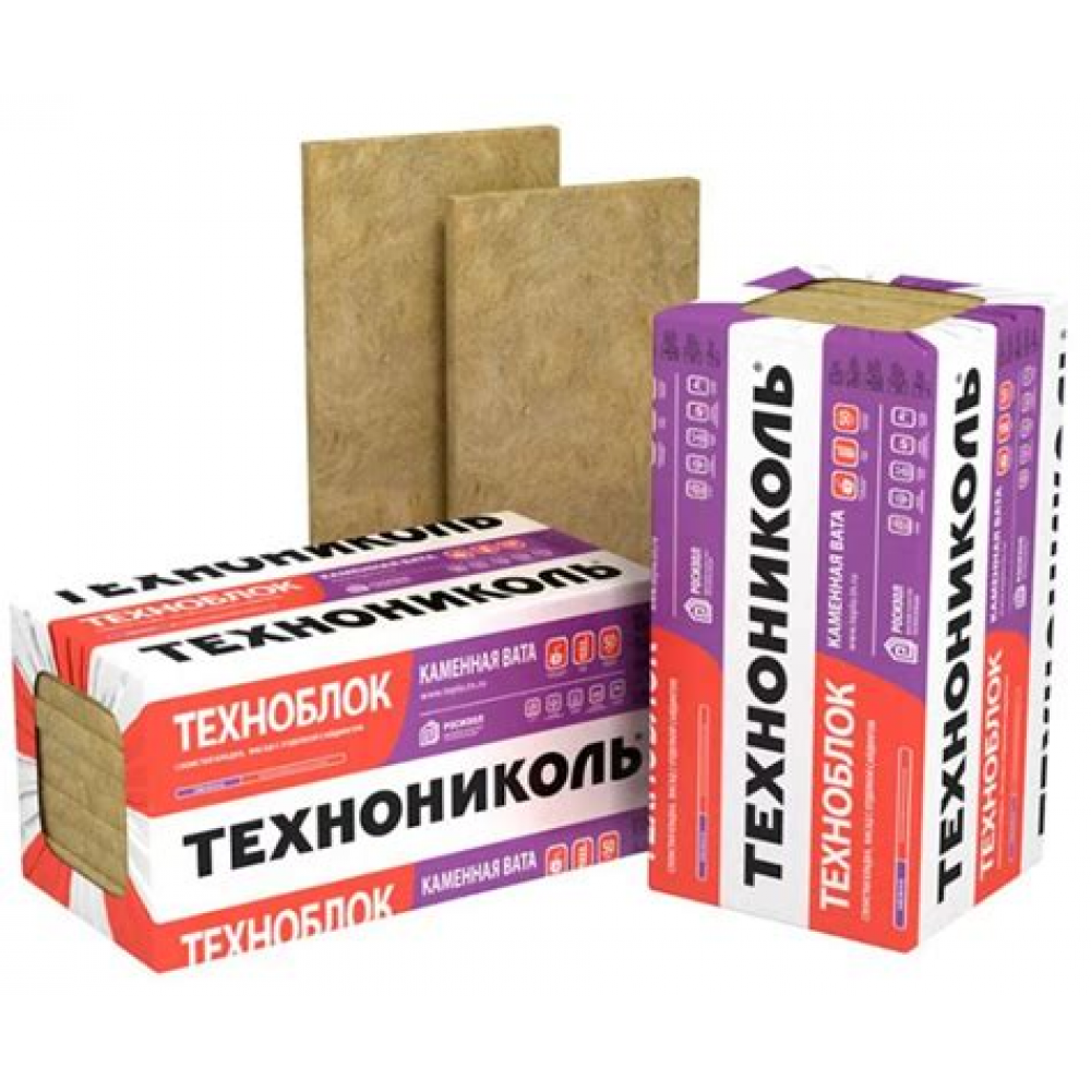 Утеплитель ТЕХНОБЛОК СТАНДАРТ 50*1200*600 (8 ПЛИТ/упак;5,76кв.м;0,288м3)