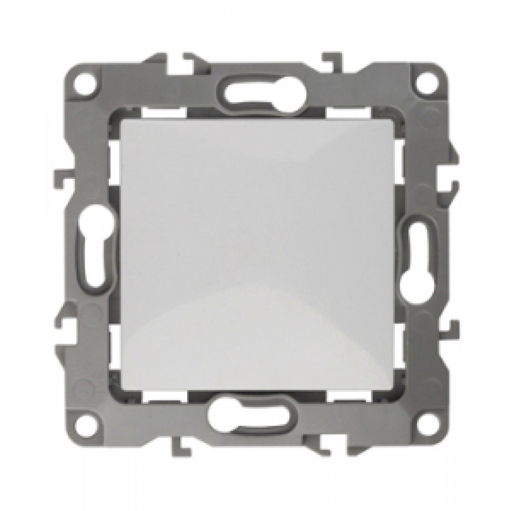 Выключатель 1кл. лестничный скрытой установки без рамки/лапок белый Эра 12-1103-01