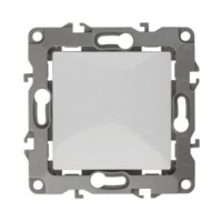 Выключатель 1кл. лестничный скрытой установки без рамки/лапок белый Эра 12-1103-01