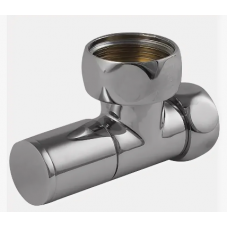 Вентиль для полотенцесушителя угловой 1"х3/4" гайка-гайка круг хром (ПАРА) KV01-LFF043 Вентиль для полотенцесушителя угловой 1"х3/4" гайка-гайка круг хром (ПАРА) KV01-LFF043