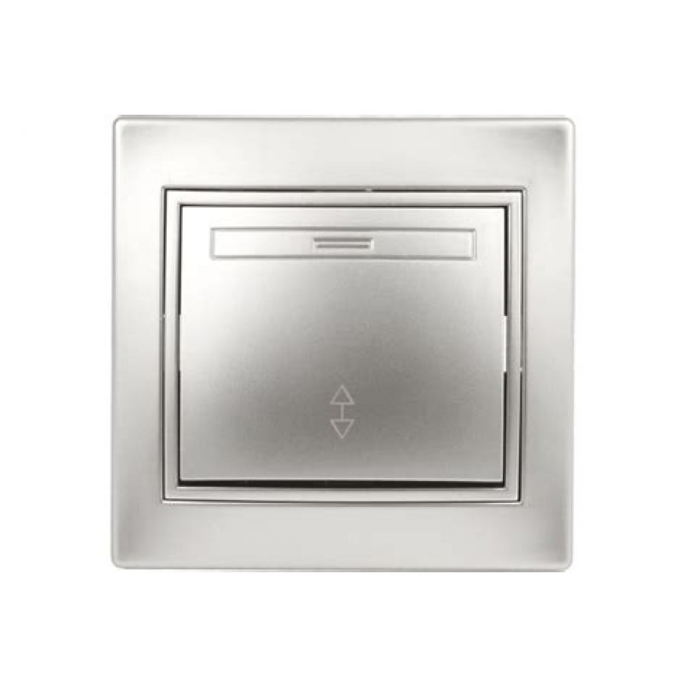 Выключатель 1кл. лестничный скрытой установки алюминий PLANO 1-103-03 Выключатель 1кл. лестничный скрытой установки алюминий PLANO 1-103-03