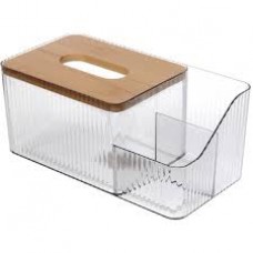 Органайзер с бамбук. крышкой 3 отделения БРАМИНГЕМ прозр 684-0653