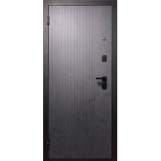 Дверь метал. РОНА Бет графит Бетон снежный чёрный муар 2050*860 правая