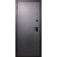 Дверь метал. РОНА Бет графит Бетон снежный чёрный муар 2050*960 левая