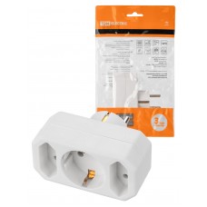 Тройник 1+2 белый 1806-0201