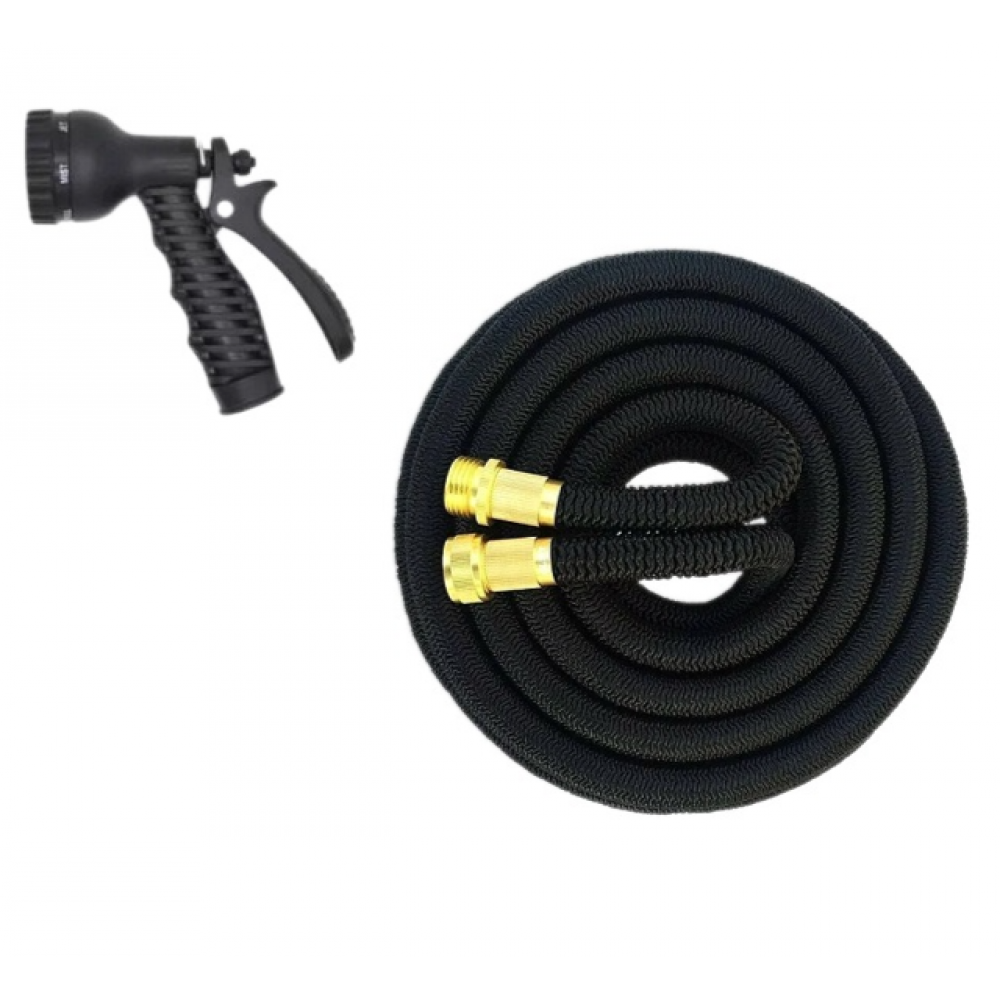 Чудо шланг "Magic Garden Horse"Черный с латунными фитингами, 150 FT 75метров