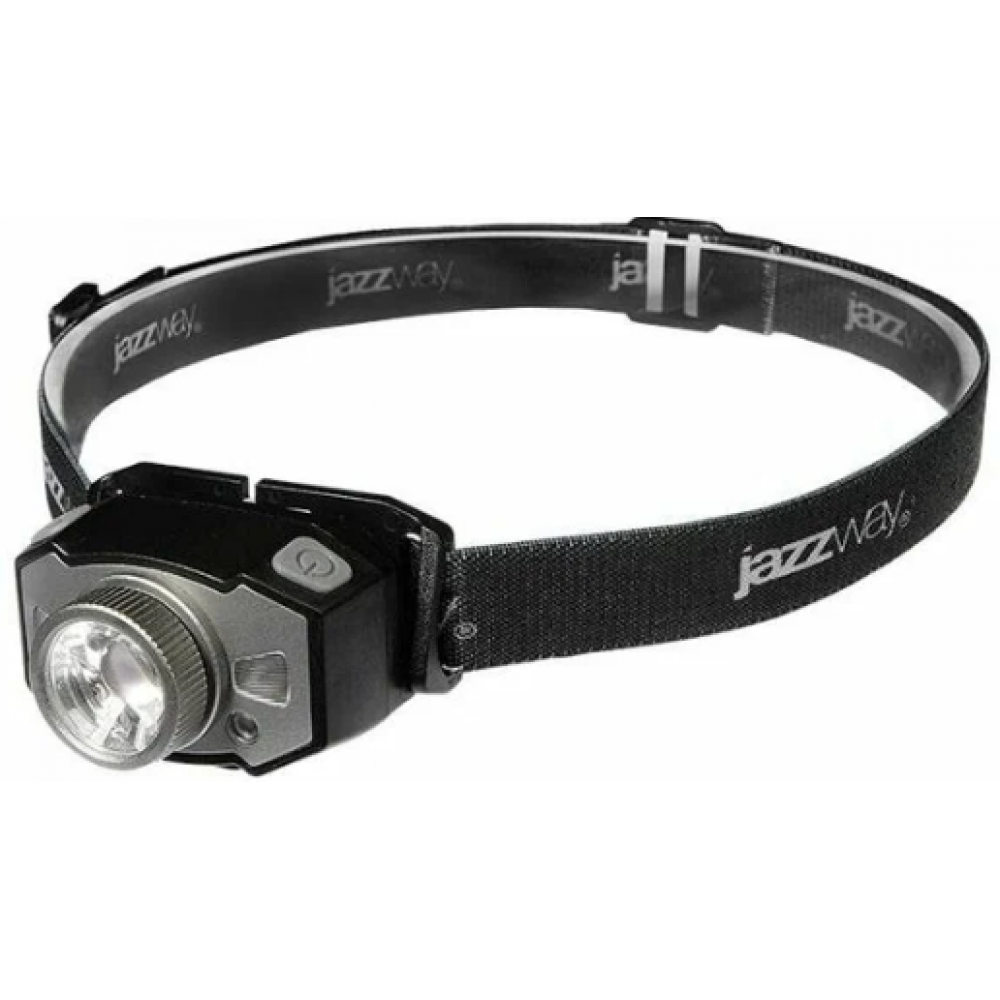 Фонарь налобный аккумуляторный AccuH1-L5WZ-bk zoom LED 5Вт + 2хRED SMD IP54