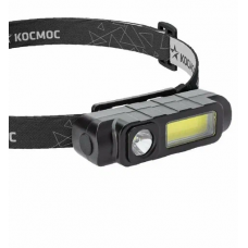 Фонарь аккумуляторный налобный 1Вт LED+3Вт COB LED Li-ion 18650 800мА.ч КОСМОС KOC510Lit 1774761