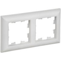 Рамка РУ-2-БрАБ двойная арк.белый ИЭК 
