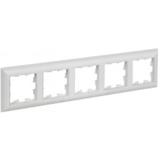 Рамка РУ-5-БрАБ пятерная арк. белый ИЭК Рамка РУ-5-БрАБ пятерная арк. белый ИЭК