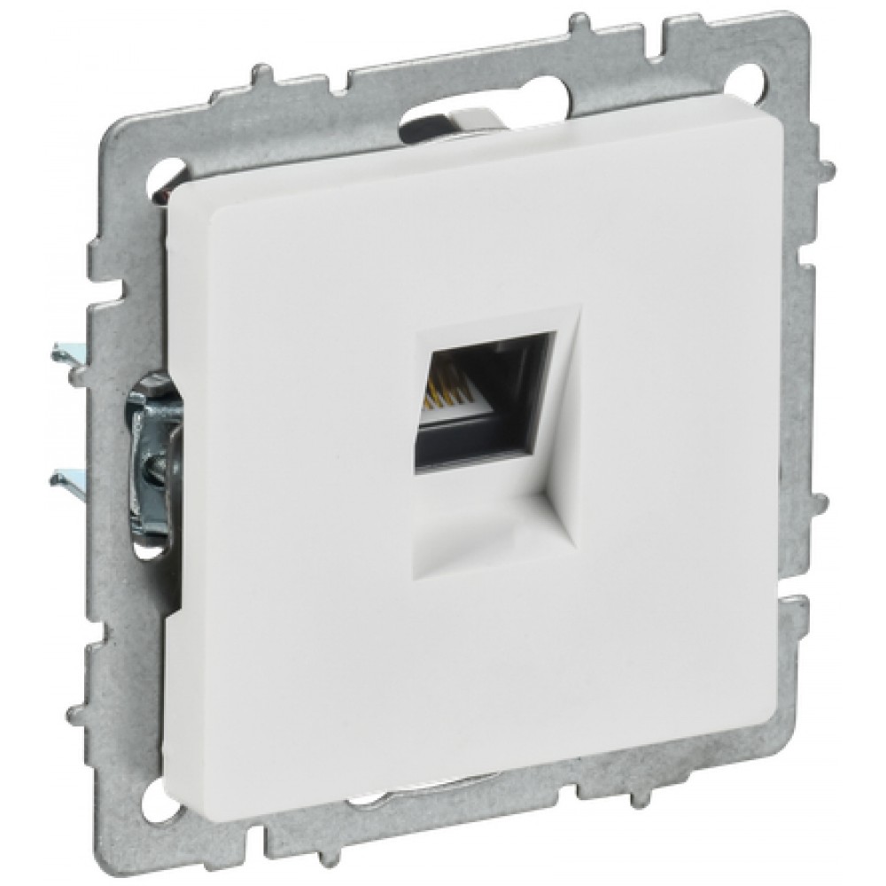Розетка 1-я RJ45 РК10-БрАБ арк.белый ИЭК