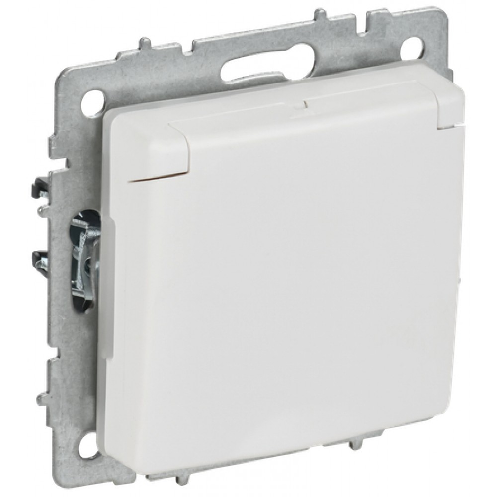 Розетка 1-я с/з с крышкой РСбш10-3-44-БрАБ 16А, арк.белый ИЭК Розетка 1-я с/з с крышкой РСбш10-3-44-БрАБ 16А, арк.белый ИЭК