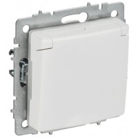 Розетка 1-я с/з с крышкой РСбш10-3-44-БрАБ 16А, арк.белый ИЭК