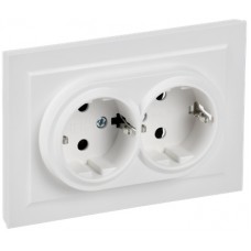 Розетка 2-я с/з РСш12-3-БрАБ арк.белый ИЭК Розетка 2-я с/з РСш12-3-БрАБ арк.белый ИЭК
