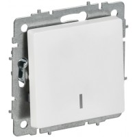 Выключатель 1кл. скрытой установки с инд. ВС10-1-1-БрАБ арк.белый ИЭК
