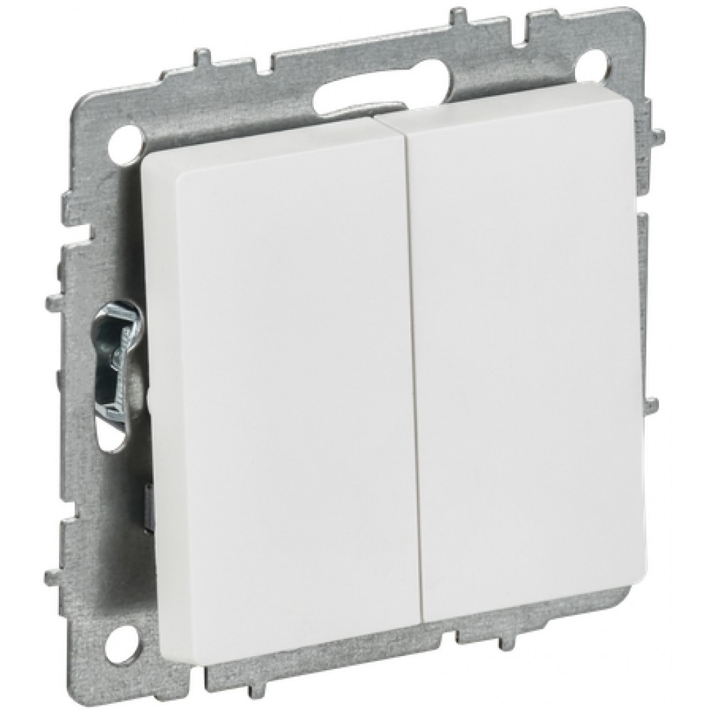Выключатель 2кл. скрытой установки ВС10-2-0-БрАБ арк.белый ИЭК