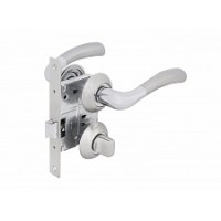 Комплект для двери FZ SET 02L 170 ВК SN/СР ручка+защелка+фиксатор мат.никель 115076