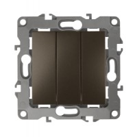 Выключатель 3кл. скрытой установки без рамки/лапок бронза ЭРА 12-1107-13