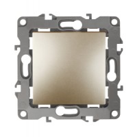 Выключатель 1кл. лестничный скрытой установки без рамки/лапок шампань Эра 12-1103-04