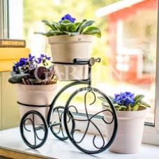 Подставка под цветы Велосипед-2 бронза