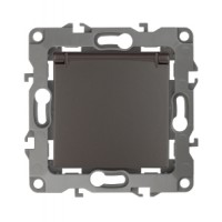 Розетка 1-я с/з с крышкой скрытой установки без рамки/лапок бронза ЭРА 12-2103-13