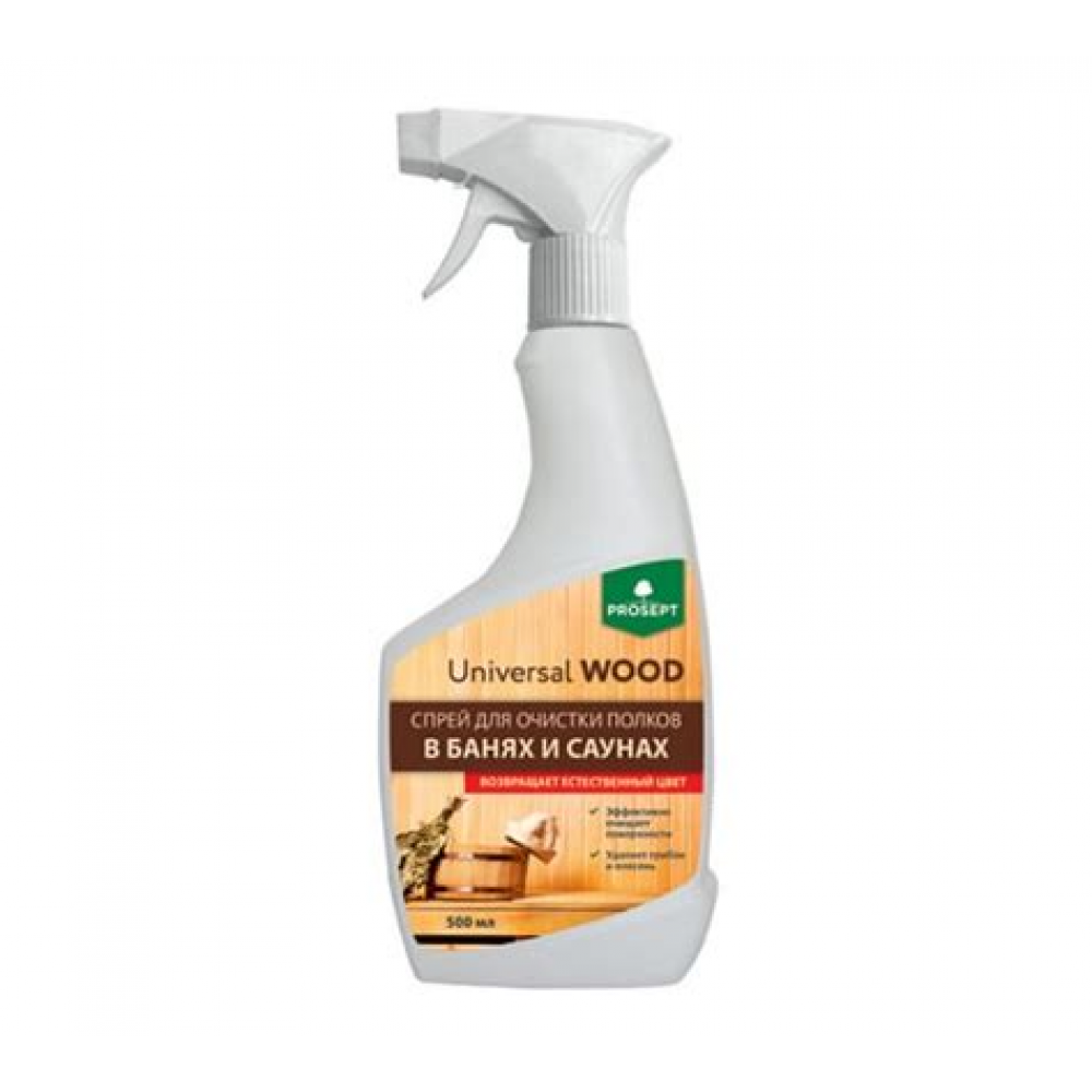 Средство для мытья полков в банях и саунах, спрей Universal Wood 0,5л. (264-05)