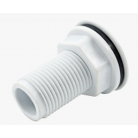 Врезка для емкости с контрагайкой пластиковая 1/2"