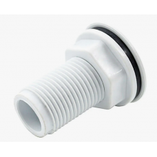 Врезка для емкости с контрагайкой пластиковая  1/2"