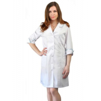 Халат женский Вита белый с бирюзовым 56-58 170-176 (МЕД548-100)