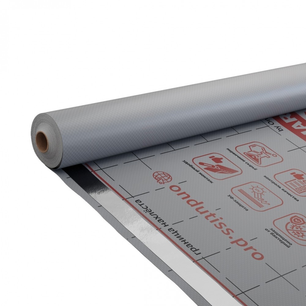 Пленка кровельная гидро-пароизоляционная 80г/м2 ОНДУТИС Smart D (1,5м*20м=30м2) низ Пленка кровельная гидро-пароизоляционная 80г/м2 ОНДУТИС Smart D (1,5м*20м=30м2) низ