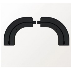 Поворот финальный 1-рядной шины ПВХ ЧЁРНЫЙ левый+правый ХХХ АКЦИЯ